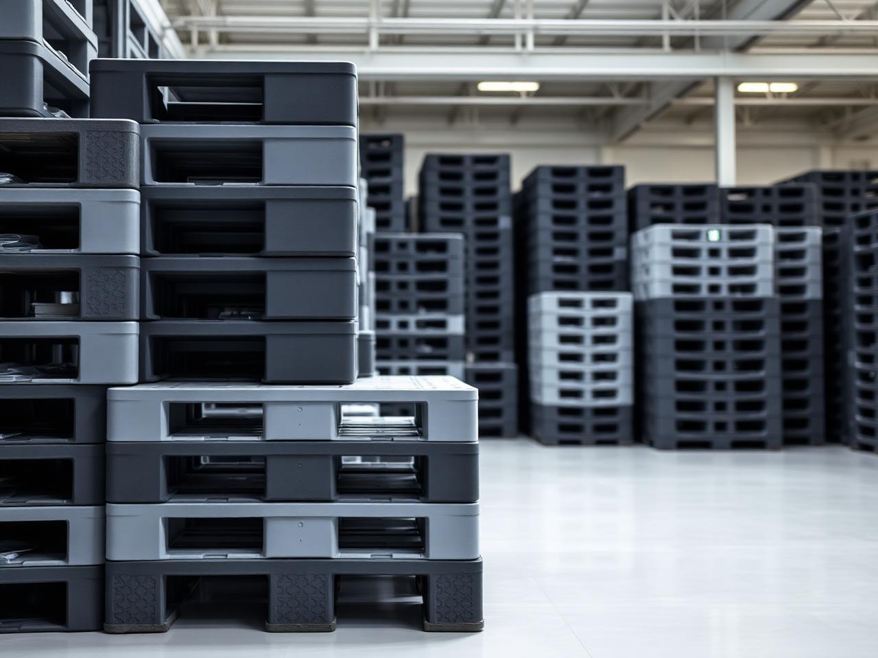 Photograph illustrating plastic pallets